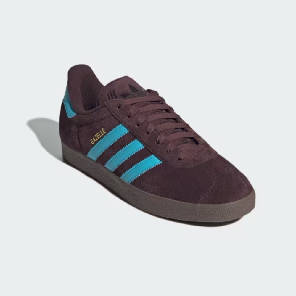Adidas Gazelle Originals Brown and Blue Retro Sneakers. Brand New Without Box